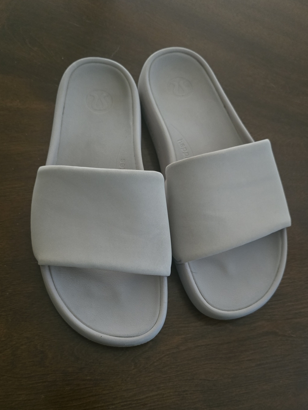 lululemon athletica Light Pink/gray ‎ Slide Sandals 9